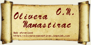 Olivera Manastirac vizit kartica